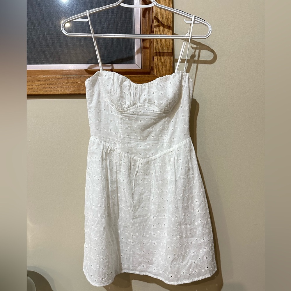 Princess Polly White Eyelet Mini Dress